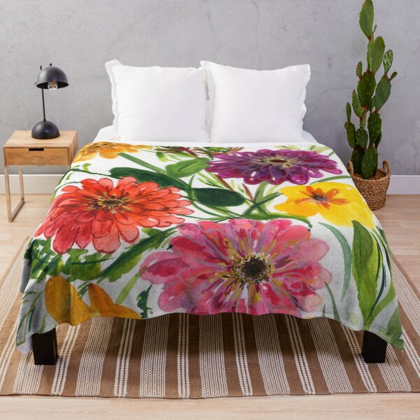 Item preview, colorful zinnias designed and sold by kosarandrea.
