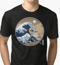 Avatar Waterbender Great Wave Tri-blend T-Shirt