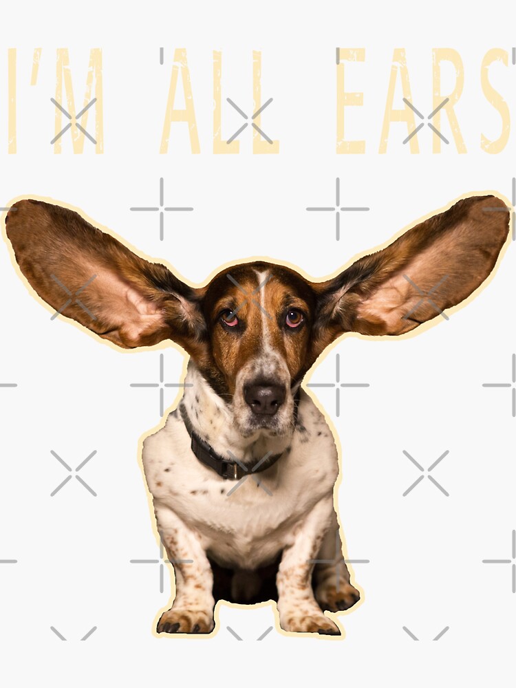 I'm All Ears, Basset Hound Funny Pun Gift