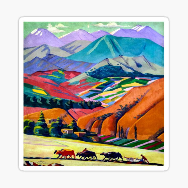 Mountains by Martiros Sarian Sticker