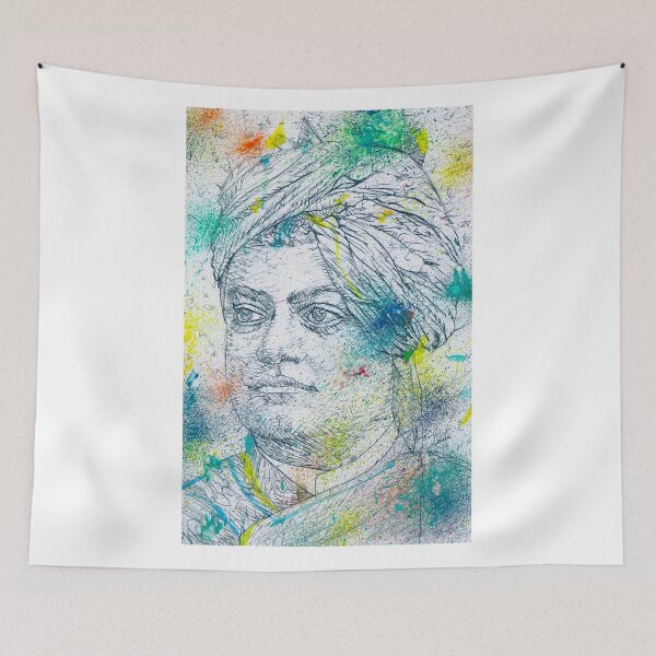Item preview, SWAMI VIVEKANANDA - watercolor and pencil portrait .1 designed and sold by lautir.
