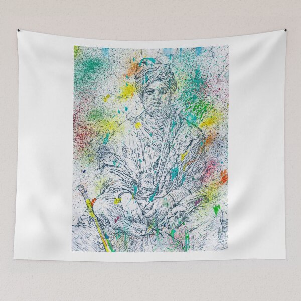Item preview, SWAMI VIVEKANANDA - watercolor and pencil portrait .3 designed and sold by lautir.