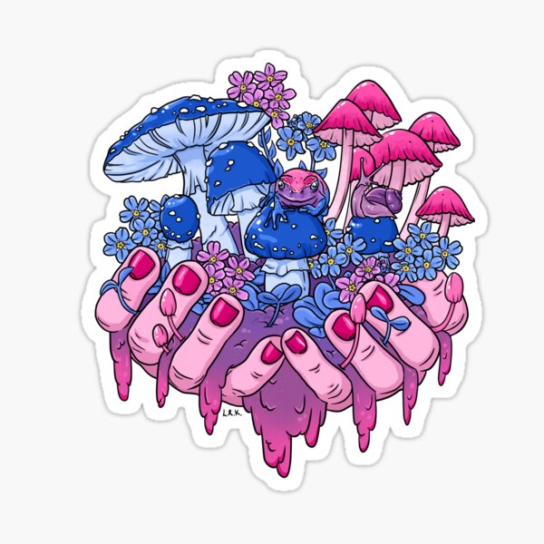 Item preview, Bisexual Tiny Frog Fungi Handful designed and sold by Lydia Knight.