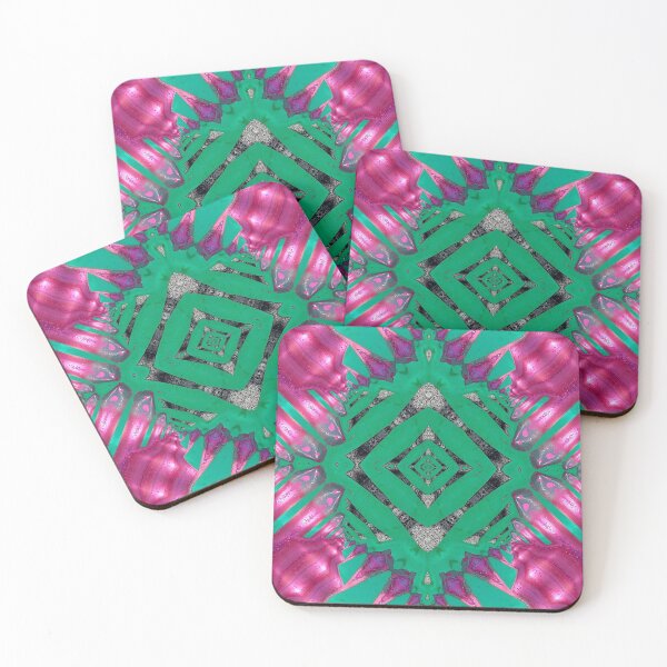 Item preview, Colorama decorative pattern pink and green designed and sold by Joie-et-Poesie.