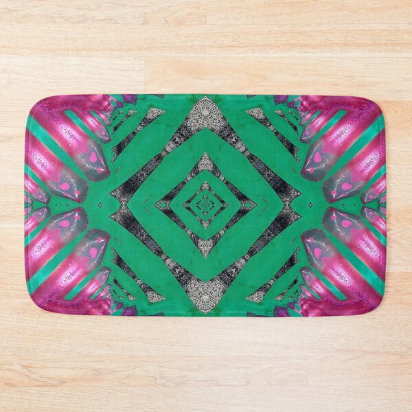 Item preview, Colorama decorative pattern pink and green designed and sold by Joie-et-Poesie.