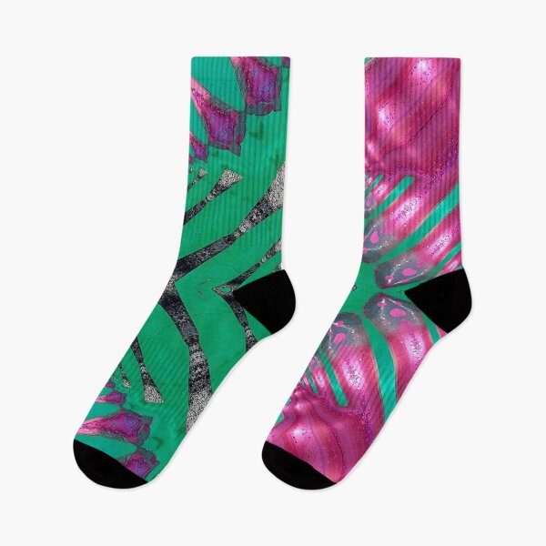 Item preview, Colorama decorative pattern pink and green designed and sold by Joie-et-Poesie.