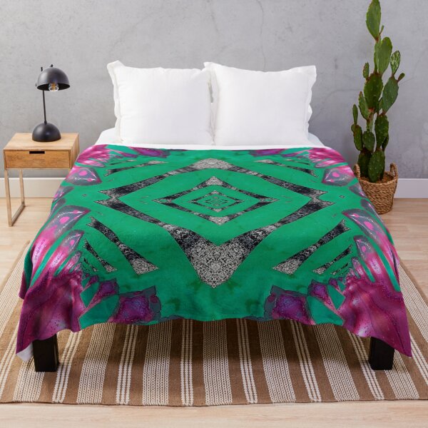 Item preview, Colorama decorative pattern pink and green designed and sold by Joie-et-Poesie.