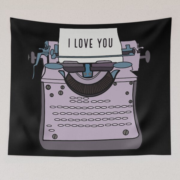 Item preview, I love you typewriter  designed and sold by Mermaidssparkle.