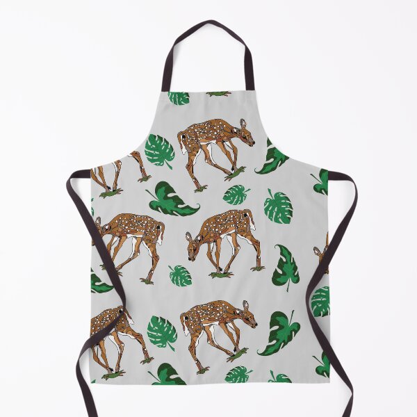 Item preview, white-tailed deer fawn with green leaves designed and sold by The Red Shop.