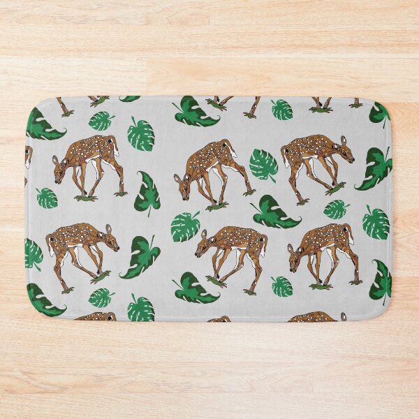 Item preview, white-tailed deer fawn with green leaves designed and sold by The Red Shop.