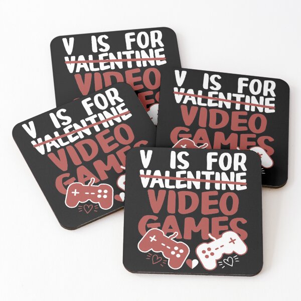 Item preview, V Is For Video Games Valentines Day Gamer designed and sold by creativebrother.