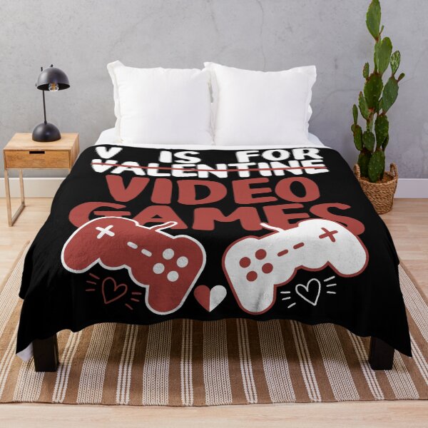 Item preview, V Is For Video Games Valentines Day Gamer designed and sold by creativebrother.