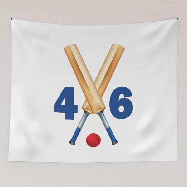 Item preview, Cricket number 46 - forty six with bats and ball designed and sold by AllShirts21.