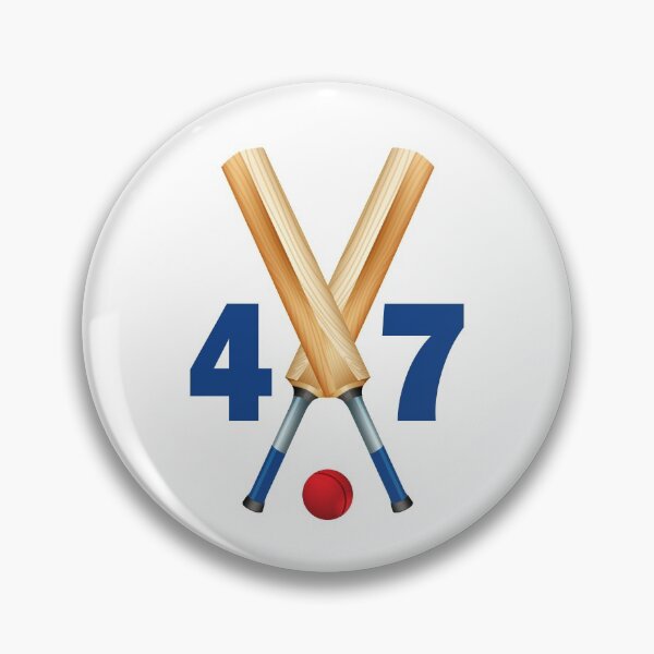 Artikelvorschau, Cricket Nummer 47 - siebenundvierzig mit Fledermäusen und Ball entworfen und verkauft von AllShirts21.