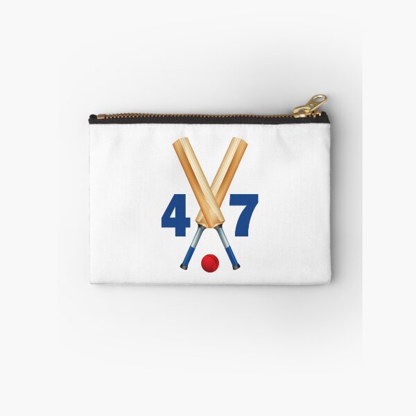 Artikelvorschau, Cricket Nummer 47 - siebenundvierzig mit Fledermäusen und Ball entworfen und verkauft von AllShirts21.