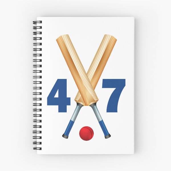 Artikelvorschau, Cricket Nummer 47 - siebenundvierzig mit Fledermäusen und Ball entworfen und verkauft von AllShirts21.