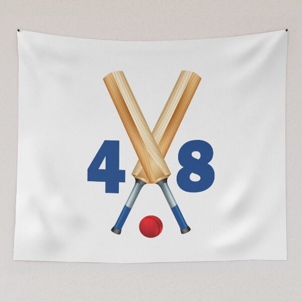 Item preview, Cricket number 48 - forty eight with bats and ball designed and sold by AllShirts21.