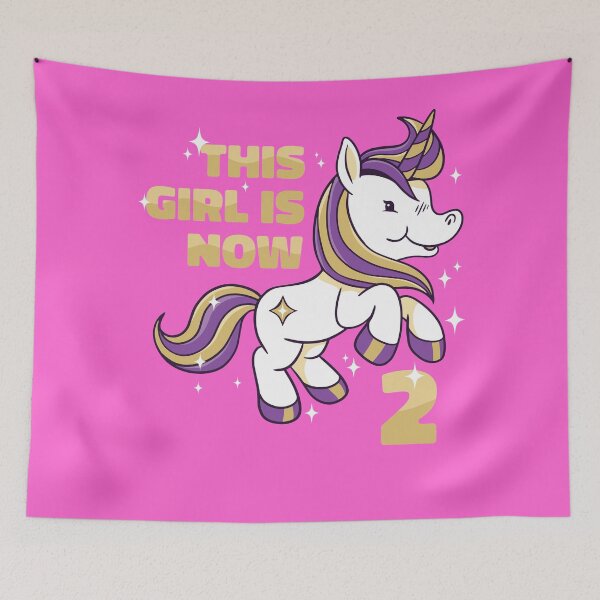 Item preview, THIS GIRL IS NOW 2 BIRTHDAY UNICORN LOVER designed and sold by PhillDaPhlava.