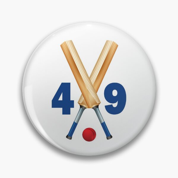Artikelvorschau, Cricket Nummer 49 - neunundvierzig mit Fledermäusen und Ball entworfen und verkauft von AllShirts21.