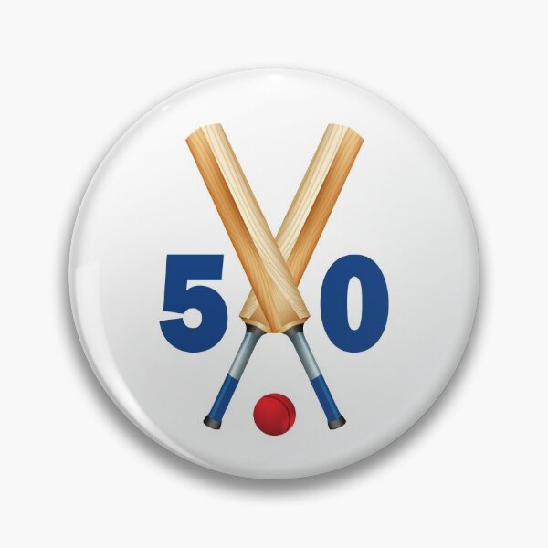 Item preview, Cricket number 50 - fifty with bats and ball designed and sold by AllShirts21.