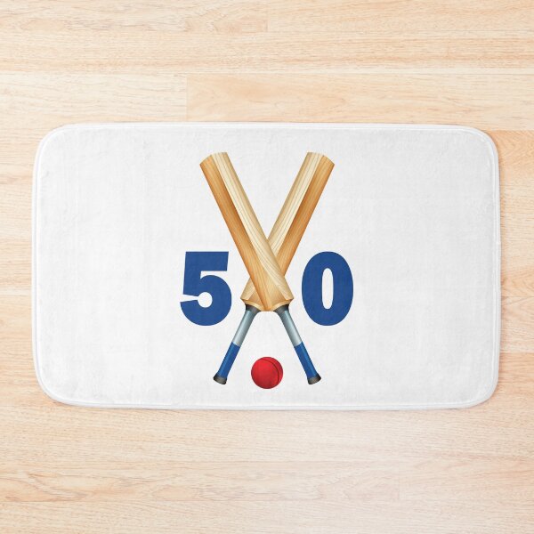 Item preview, Cricket number 50 - fifty with bats and ball designed and sold by AllShirts21.