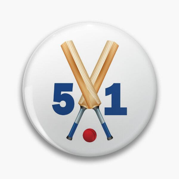 Item preview, Cricket number 51 - fifty one with bats and ball designed and sold by AllShirts21.