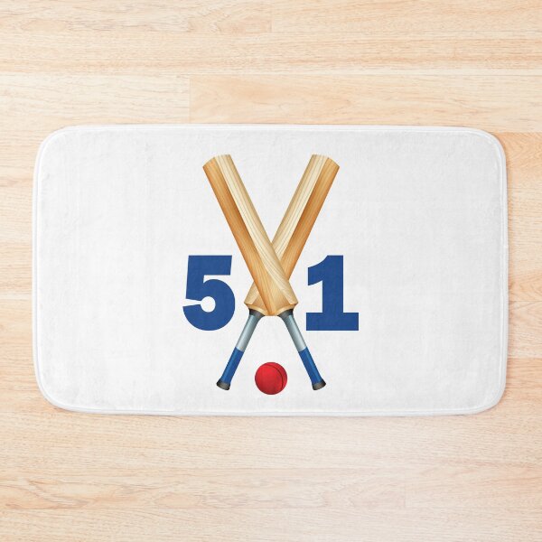 Item preview, Cricket number 51 - fifty one with bats and ball designed and sold by AllShirts21.