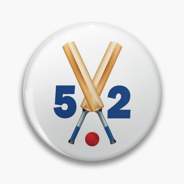 Item preview, Cricket number 52 - fifty two with bats and ball designed and sold by AllShirts21.