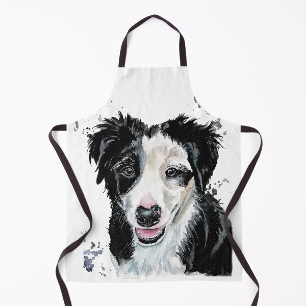 Artikelvorschau, Aquarell eines Border Collie Welpen entworfen und verkauft von SaltySerenity.