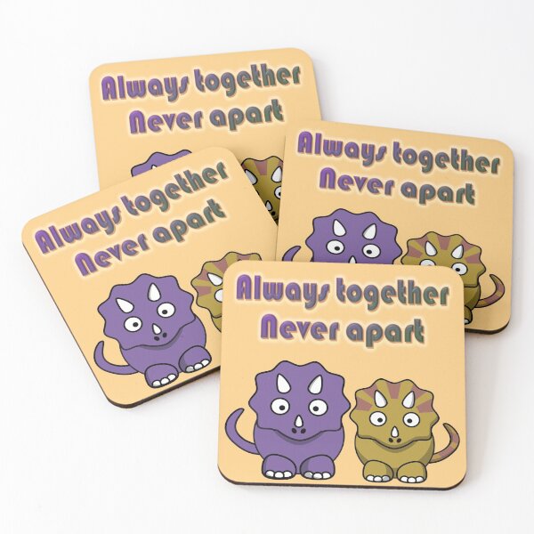 Item preview, Always together Never apart, a couple of dinos designed and sold by helenkaiy.