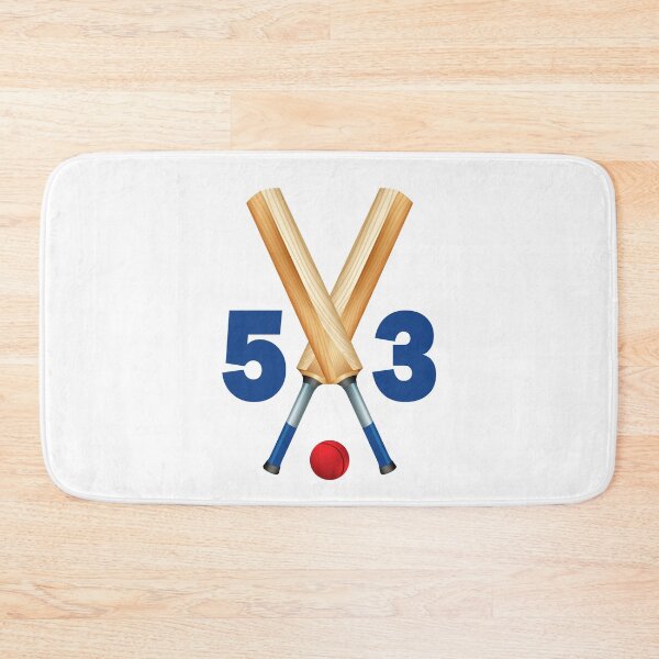 Item preview, Cricket number 53 - fifty three with bats and ball designed and sold by AllShirts21.