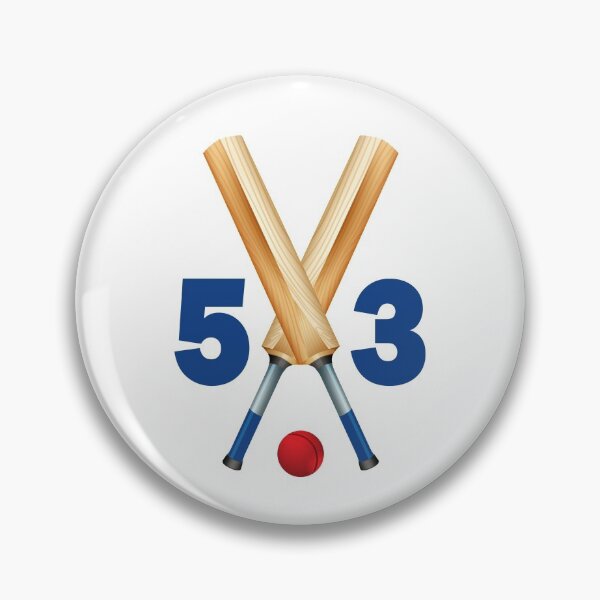 Item preview, Cricket number 53 - fifty three with bats and ball designed and sold by AllShirts21.