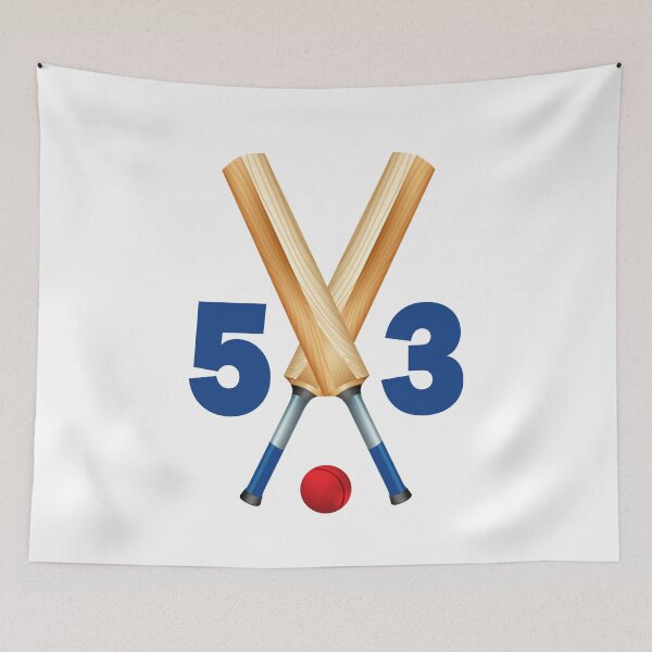 Item preview, Cricket number 53 - fifty three with bats and ball designed and sold by AllShirts21.