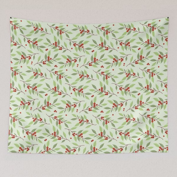 Item preview, Cranberry seamless pattern. Foliate branches with red berries.  designed and sold by Xaphana.
