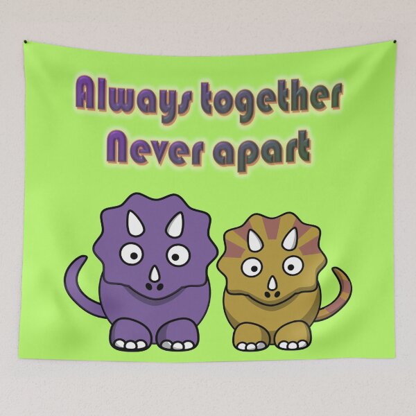 Item preview, Always together Never apart, a couple of dinos designed and sold by helenkaiy.