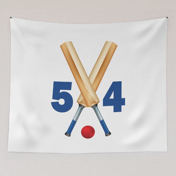Item preview, Cricket number 54 - fifty four with bats and ball designed and sold by AllShirts21.