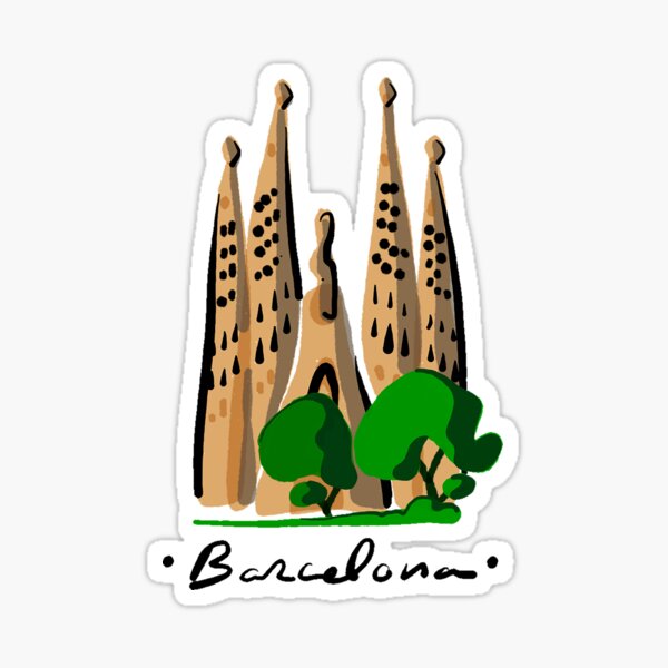 Logotipo de Barcelona Gaudi | Sagrada Familia Pegatina