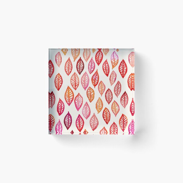 Item preview, Watercolor Leaf Pattern in Autumn Colors designed and sold by micklyn.