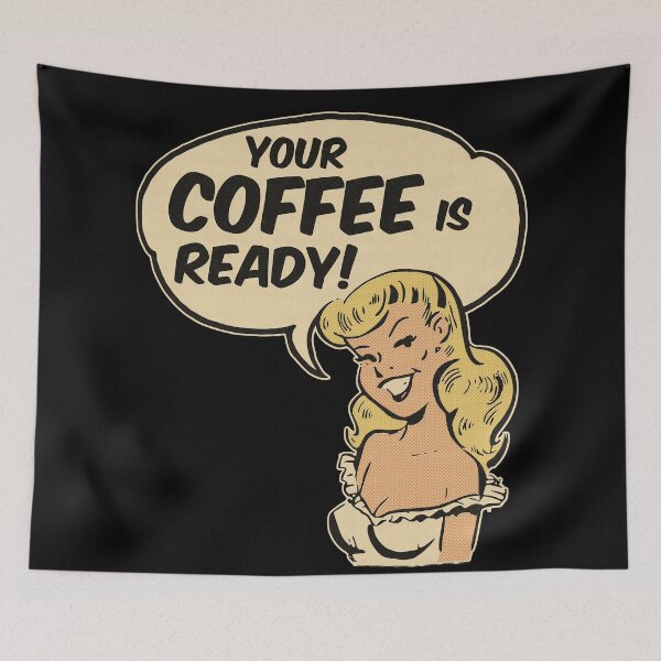 Item preview, Your Coffee Is Ready - Retro Comic Farm Girl designed and sold by JordanHolmes.