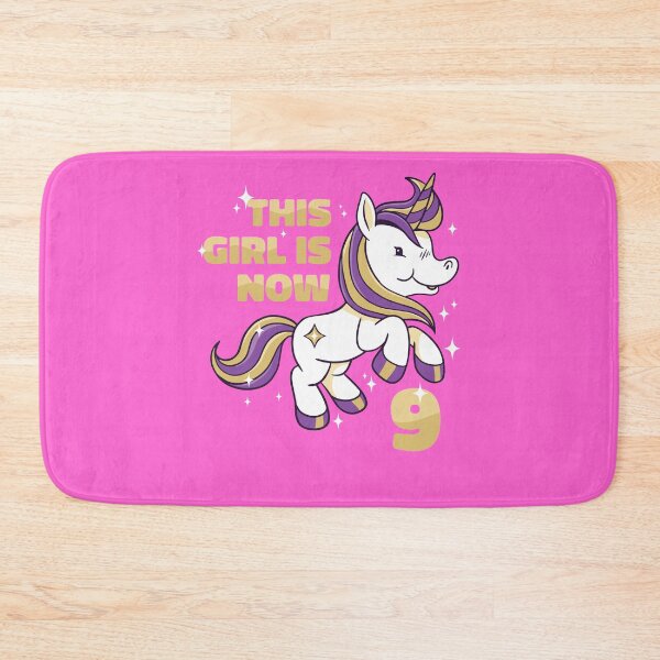Item preview, THIS GIRL IS NOW 9 BIRTHDAY UNICORN LOVER designed and sold by PhillDaPhlava.