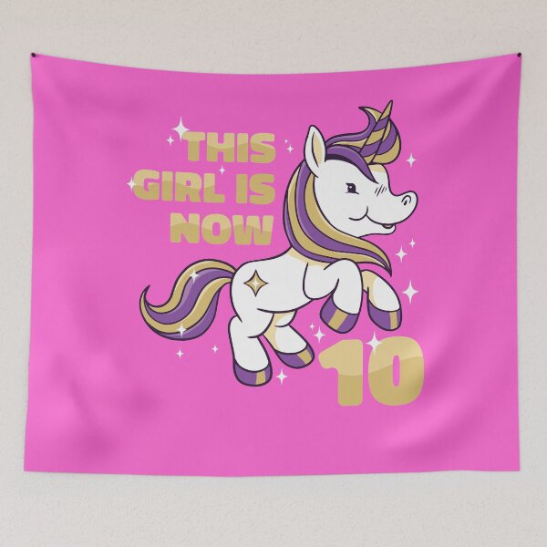 Item preview, THIS GIRL IS NOW 10 BIRTHDAY UNICORN LOVER designed and sold by PhillDaPhlava.