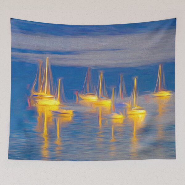 Item preview, Traunsee Lake Boat Art designed and sold by Londonimages.