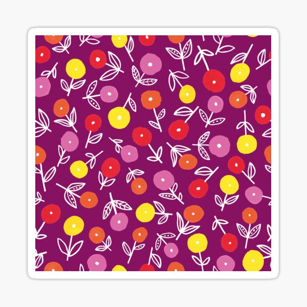 Spring Floral: Plum Sticker