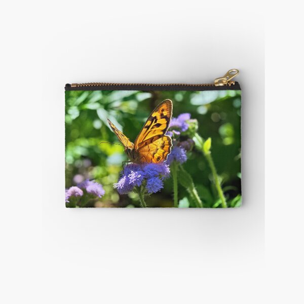Item preview, Common brown butterfly on purple flower macro photo designed and sold by hendrikspix.