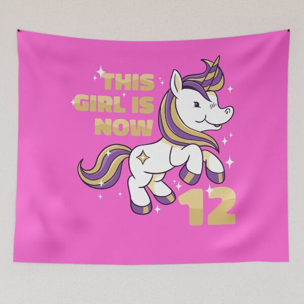 Item preview, THIS GIRL IS NOW 12 BIRTHDAY UNICORN LOVER designed and sold by PhillDaPhlava.