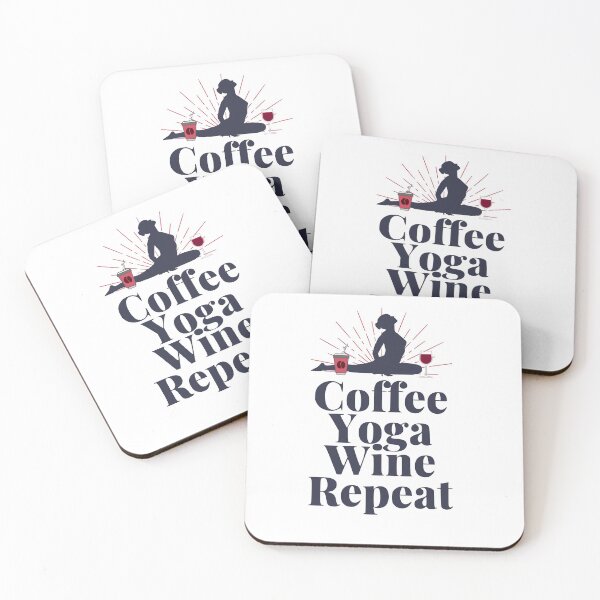 Item preview, Coffee Yoga Wine Repeat designed and sold by hectorgool.