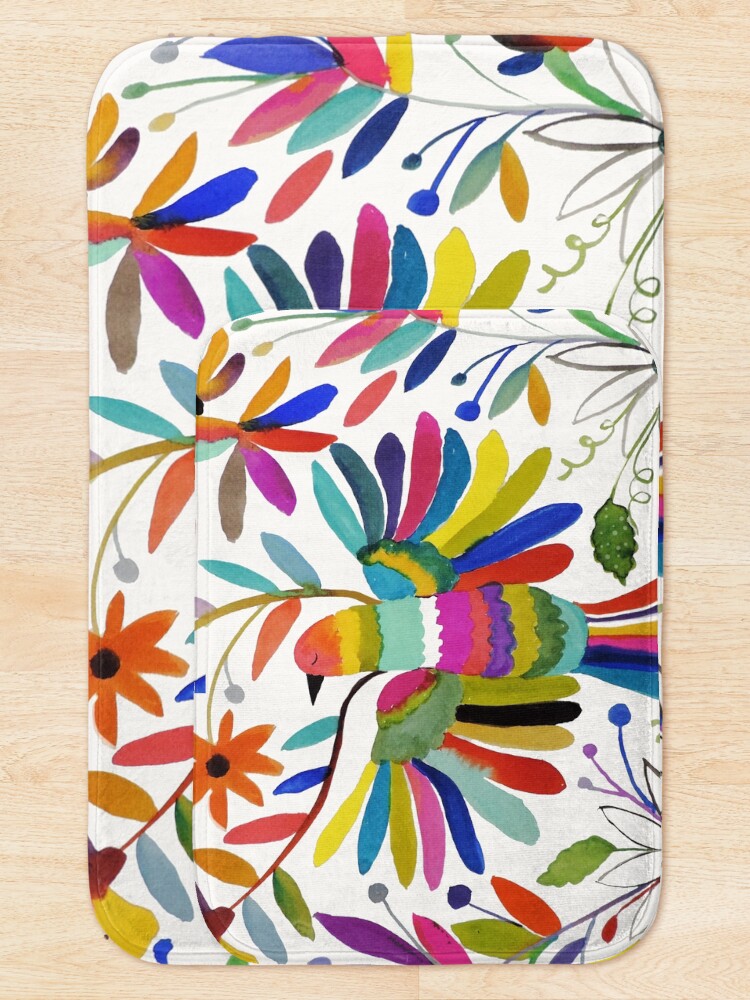 Alternate view of otomi bird Bath Mat