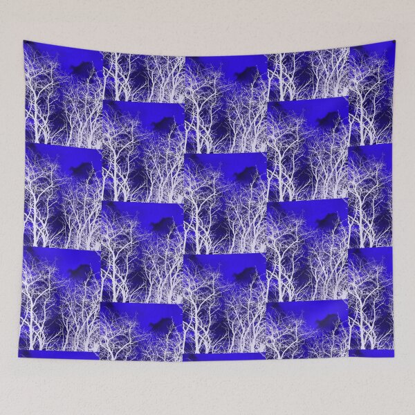 Item preview, Photograph of a group of trees, then negatively processed and colored blue designed and sold by Pelikancrazy.