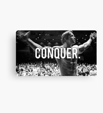 CONQUER (Arnold Poster) Canvas Print