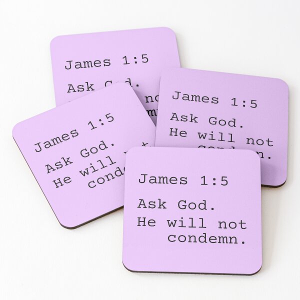 Item preview, James 1:5 Ask God. He will not condemn. designed and sold by MGonline.